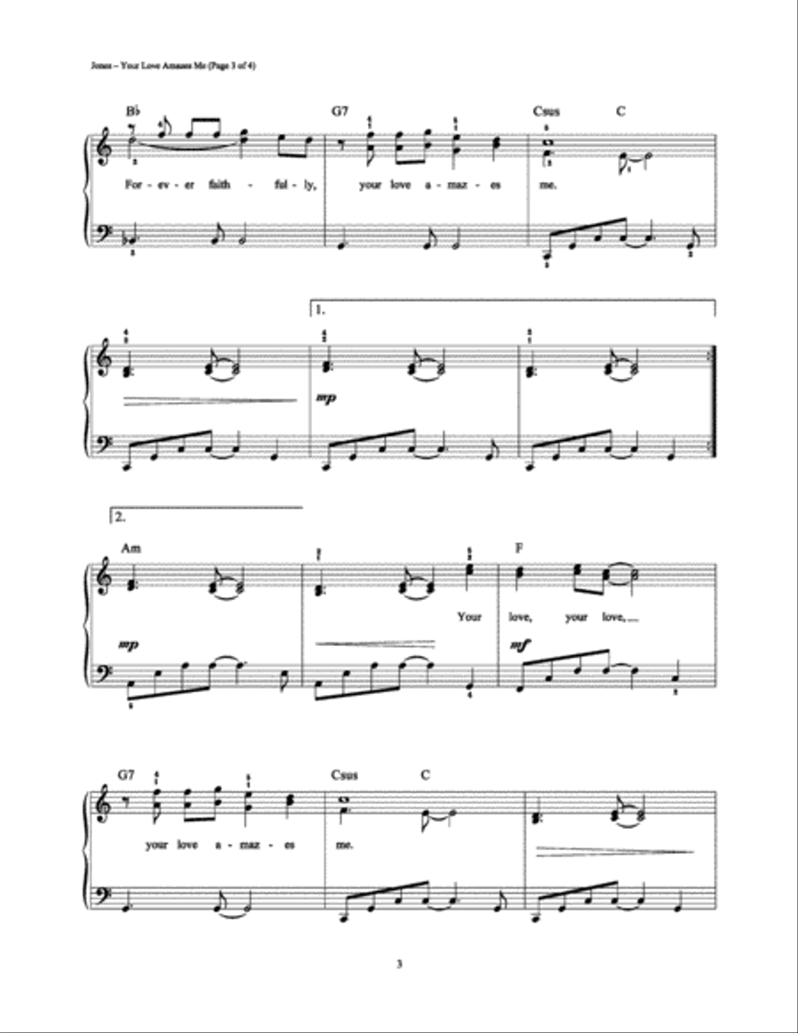 Your Love Amazes Me Your Love Amazes Me Easy Piano scores gallery preview page 3