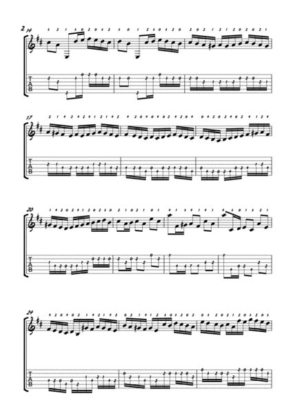 Courante in D major BWV 1012