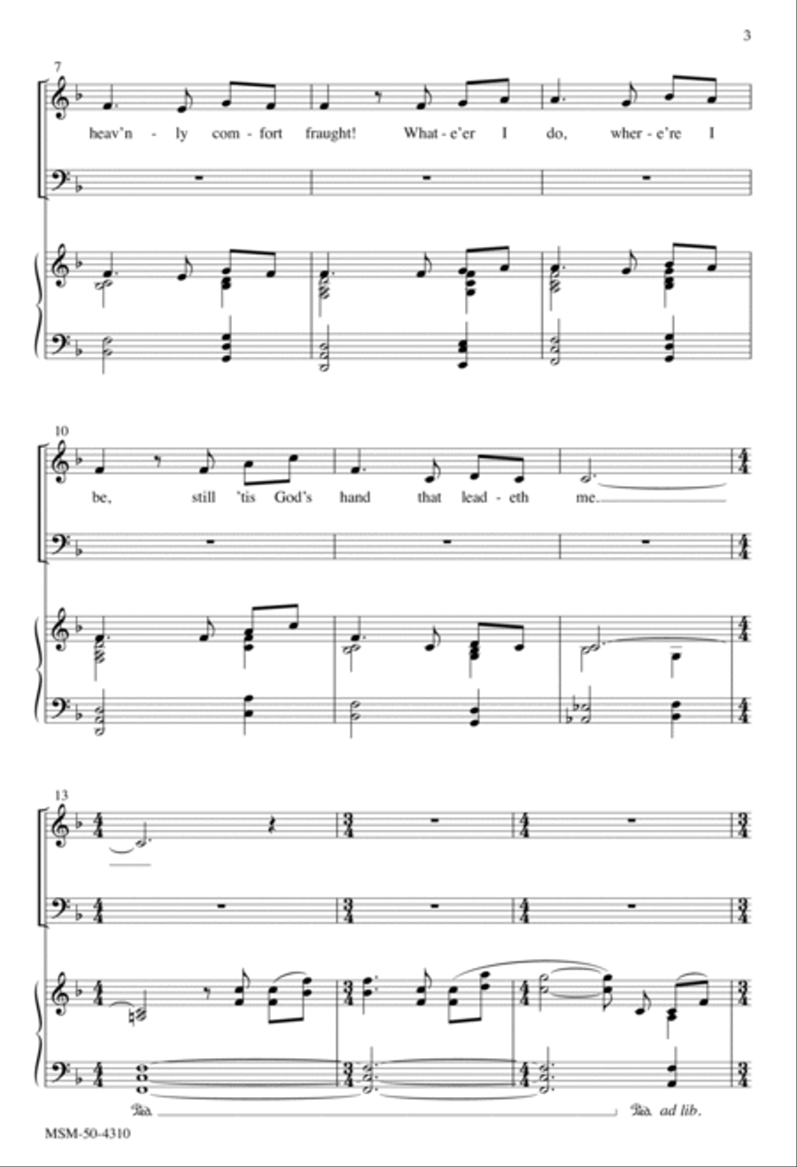 He Leadeth Me He Leadeth Me 4-Part scores gallery preview page 3
