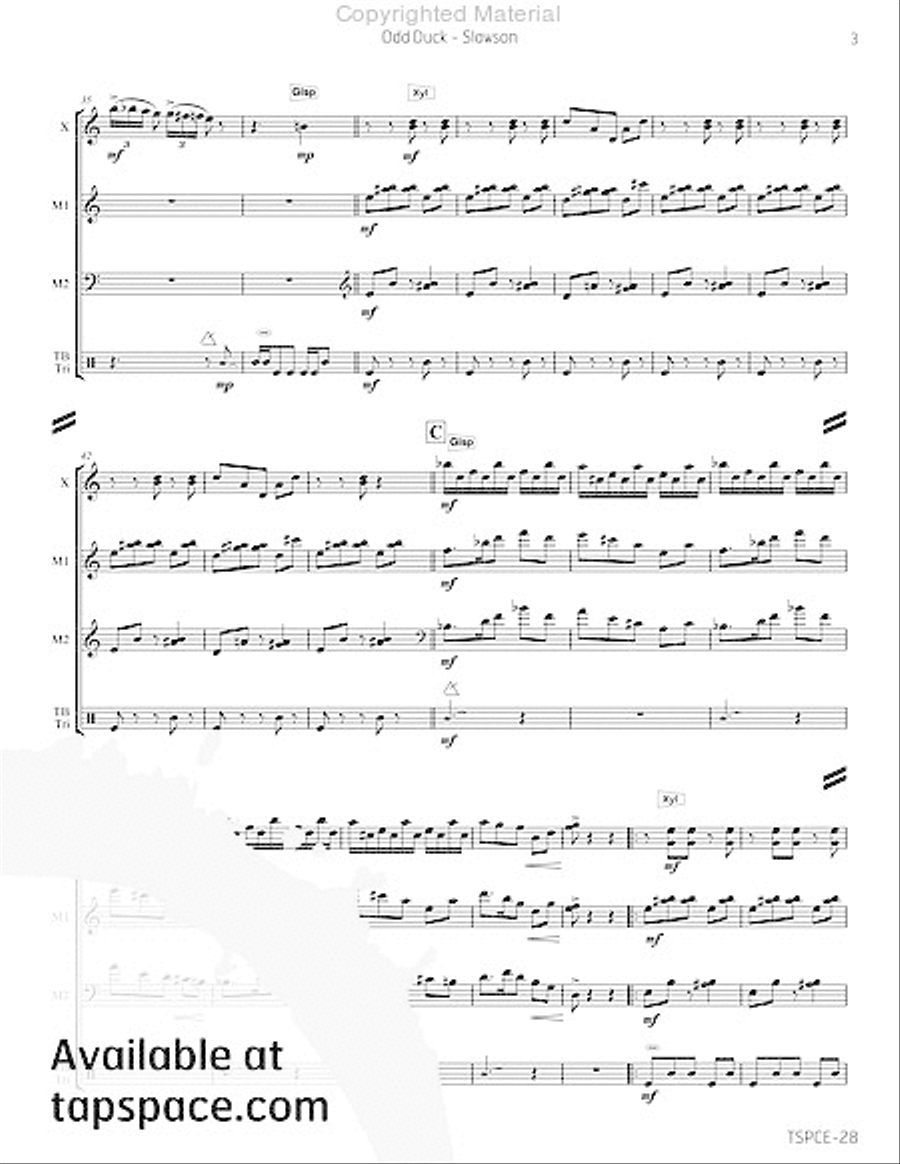 Odd Duck Odd Duck Percussion Ensemble scores gallery preview page 8