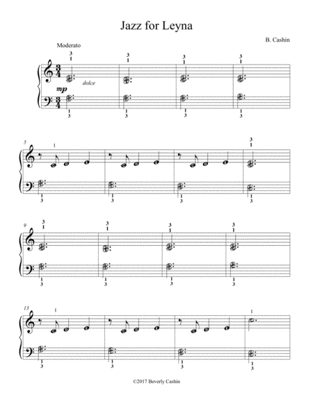 Jazz for Leyna - Easy Reader notation image number null