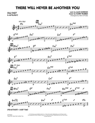 There Will Never Be Another You - Bb Solo Sheet