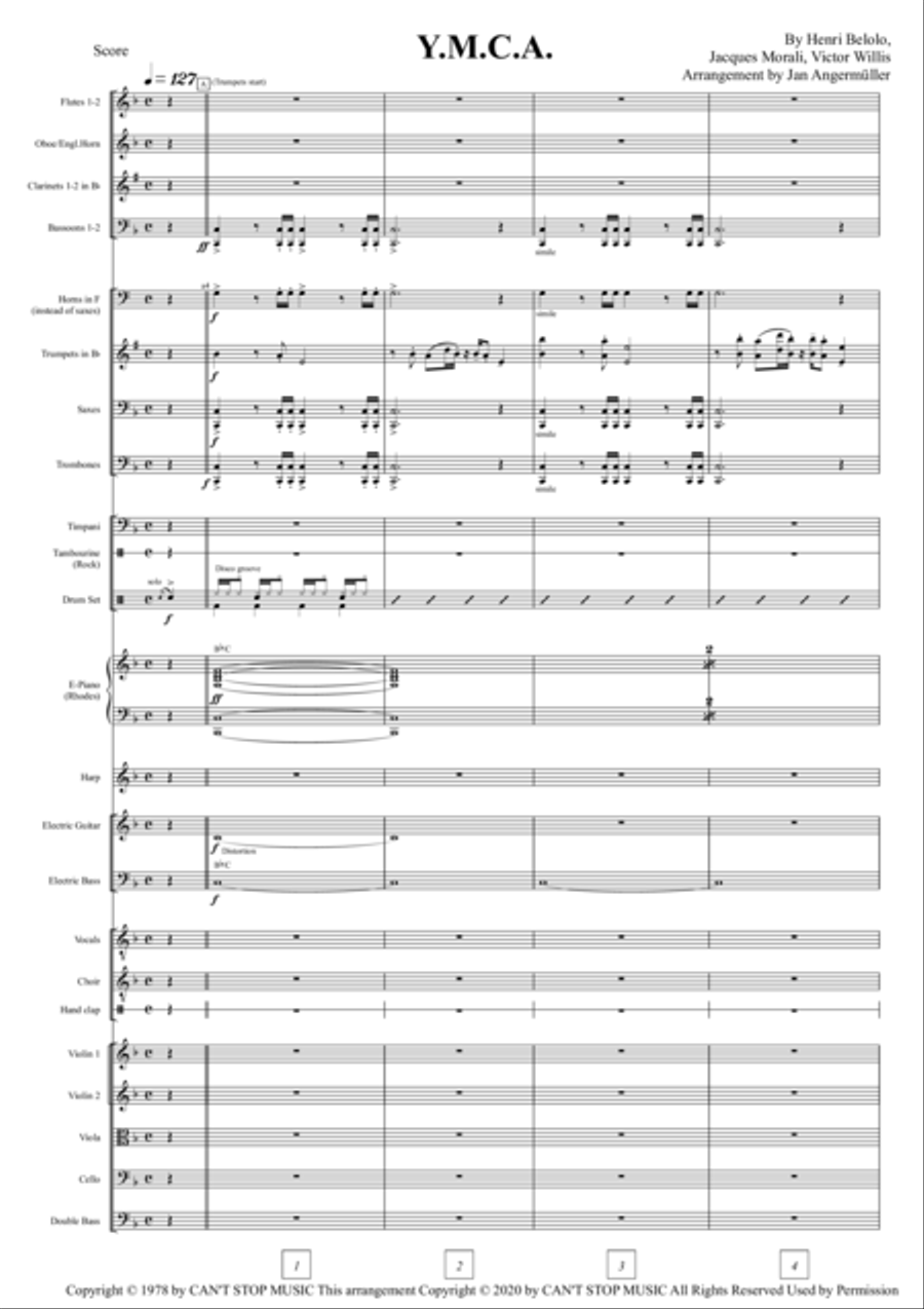 Y.m.c.a. Full Orchestra scores gallery preview page 4