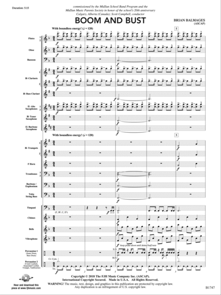 Boom and Bust: Score Boom and Bust: Score Concert Band scores gallery preview page 3