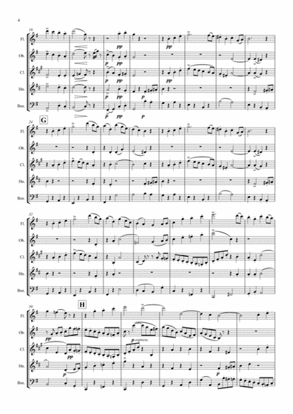 Elgar: Four Dances for Wind Quintet - wind quintet image number null