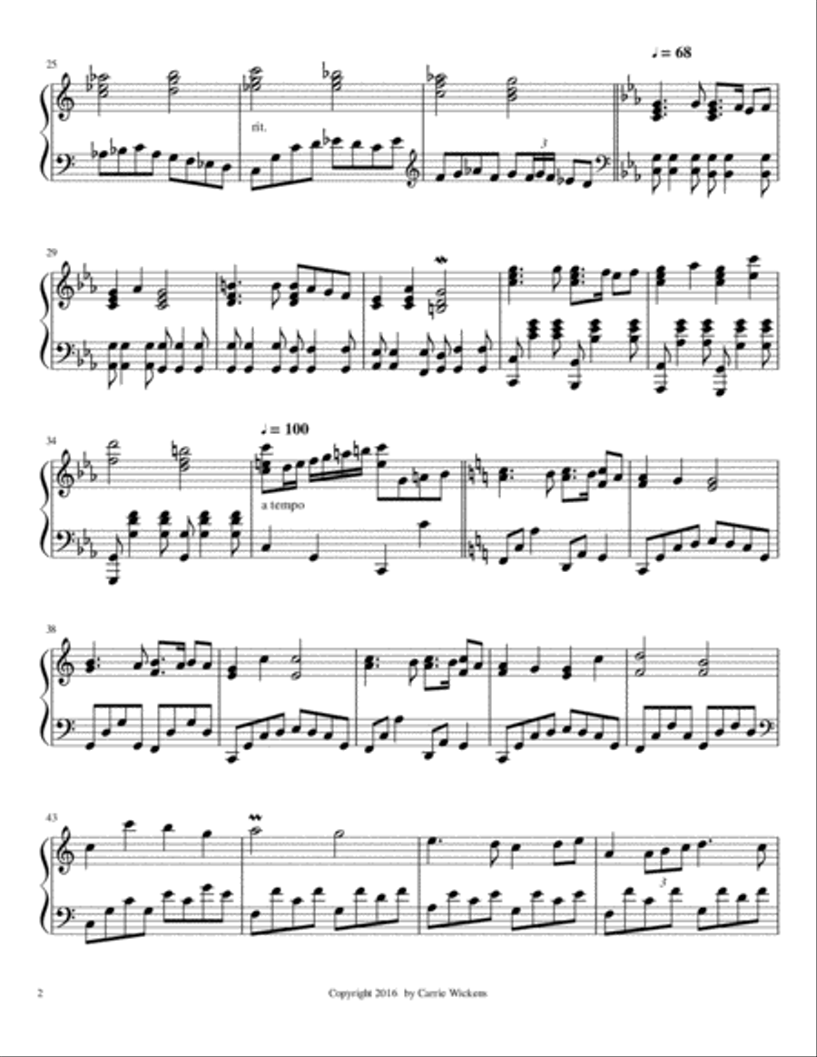 At Calvary Piano Solo scores gallery preview page 2