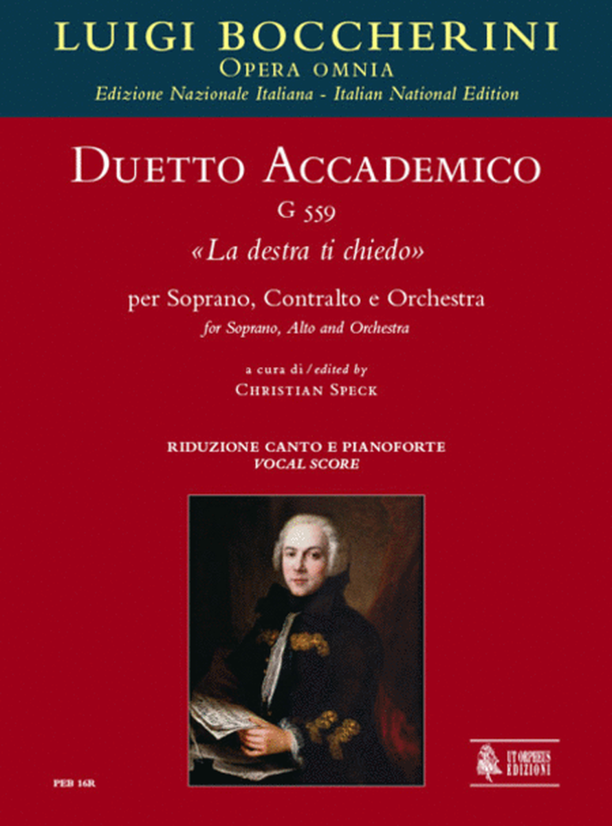 Duetto accademico G 559 "La destra ti chiedo" for Soprano, Alto and Orchestra