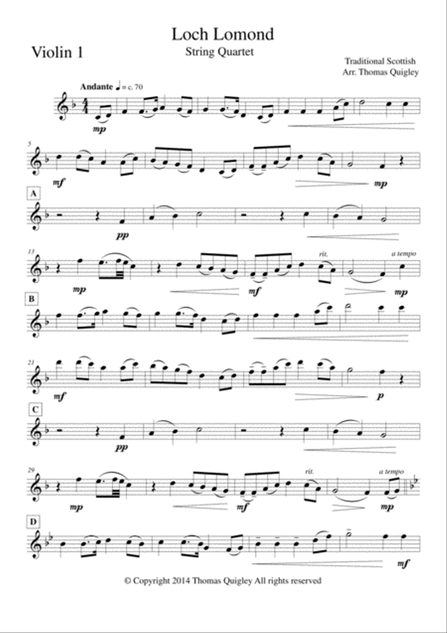 Loch Lomond String Quartet scores gallery preview page 5
