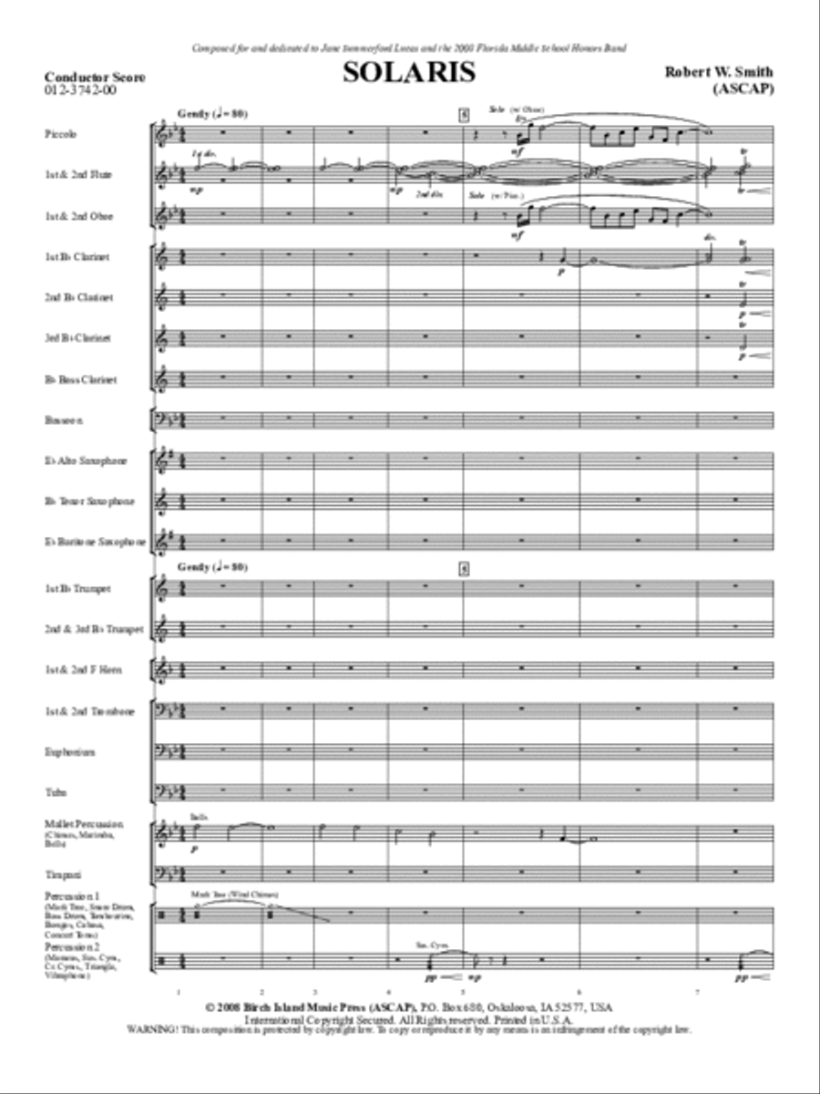 Solaris Concert Band scores gallery preview page 2