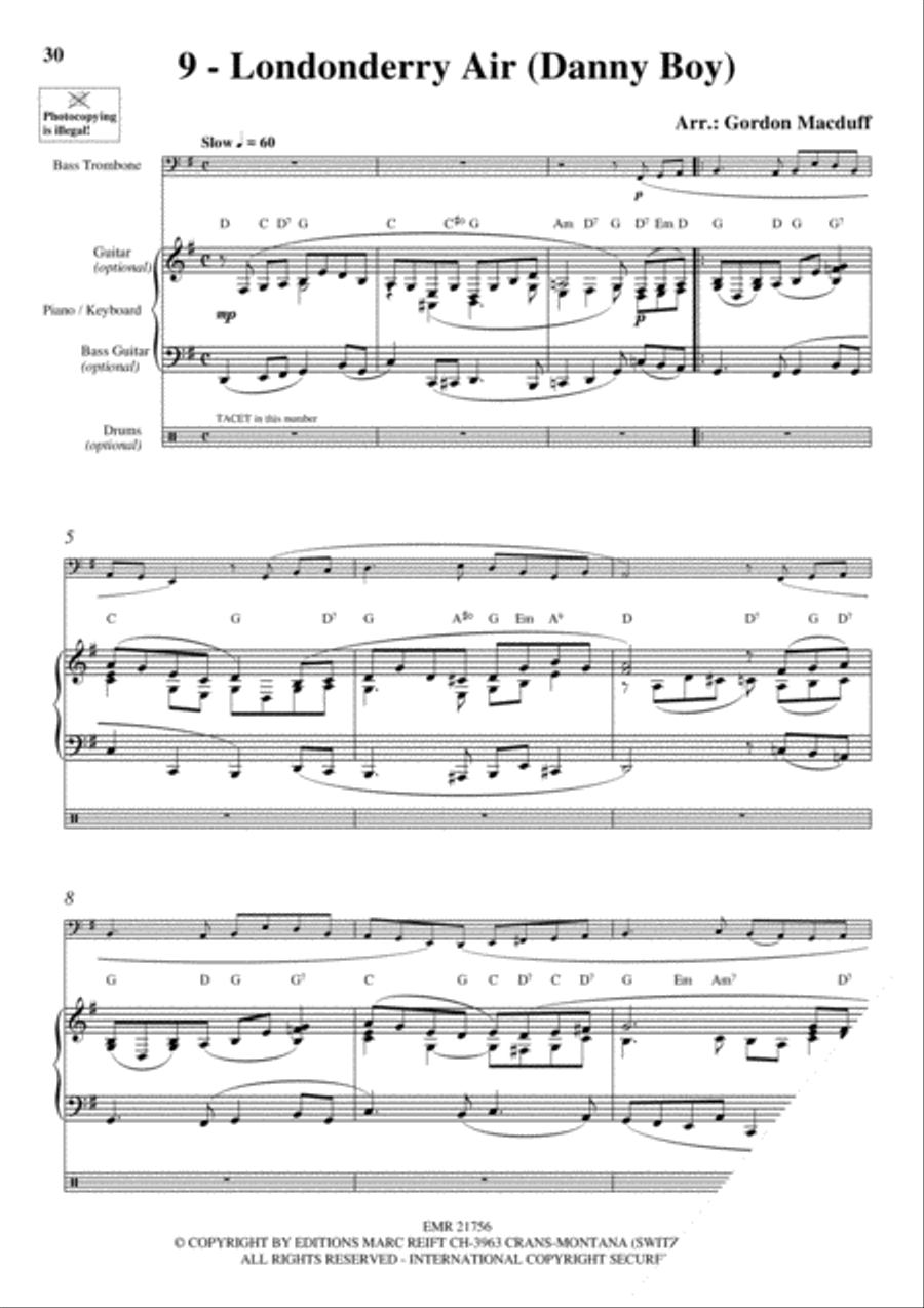 20 Celtic Hits Bass Trombone scores gallery preview page 11