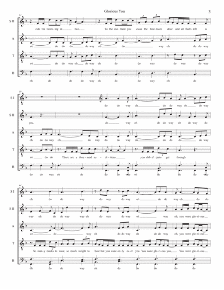 Glorious You 4-Part scores gallery preview page 4