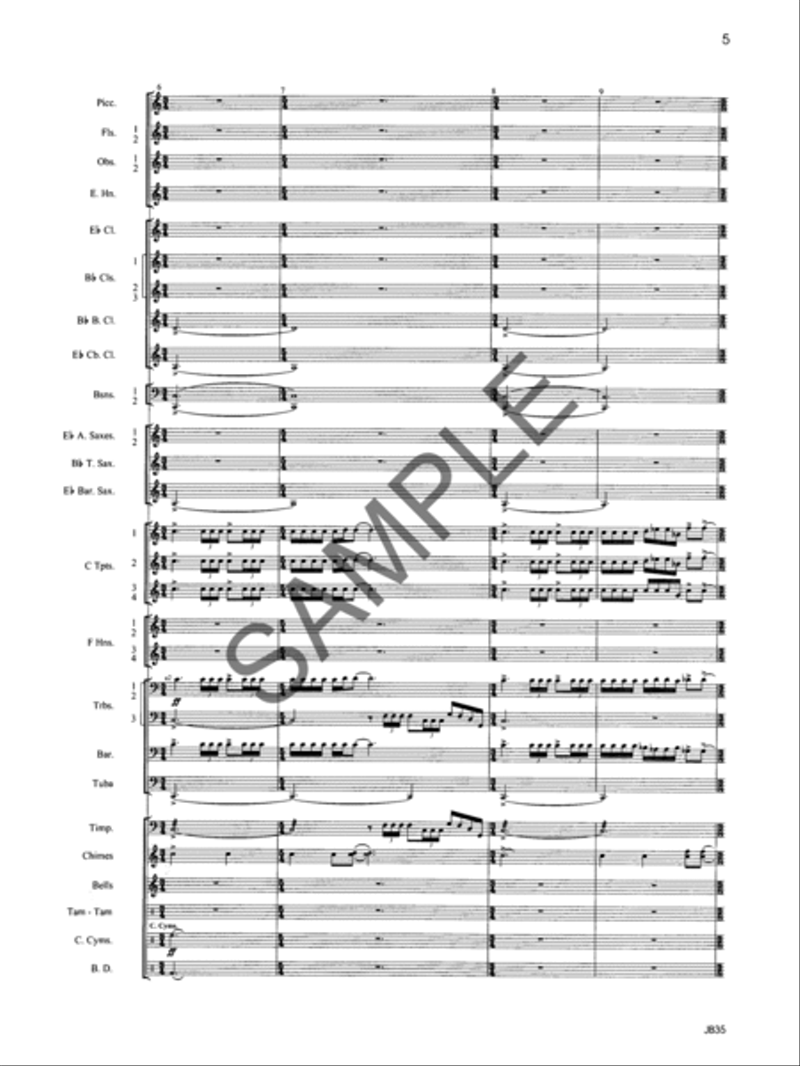 Aubrey Fanfare - Score Concert Band scores gallery preview page 18