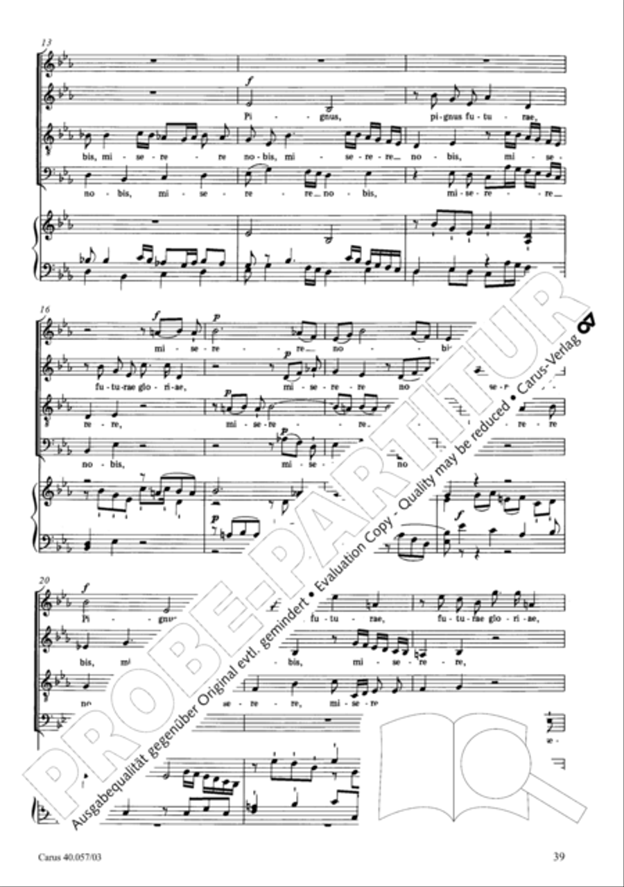 Litaniae de venerabili altaris Sacramento in Es 4-Part scores gallery preview page 40