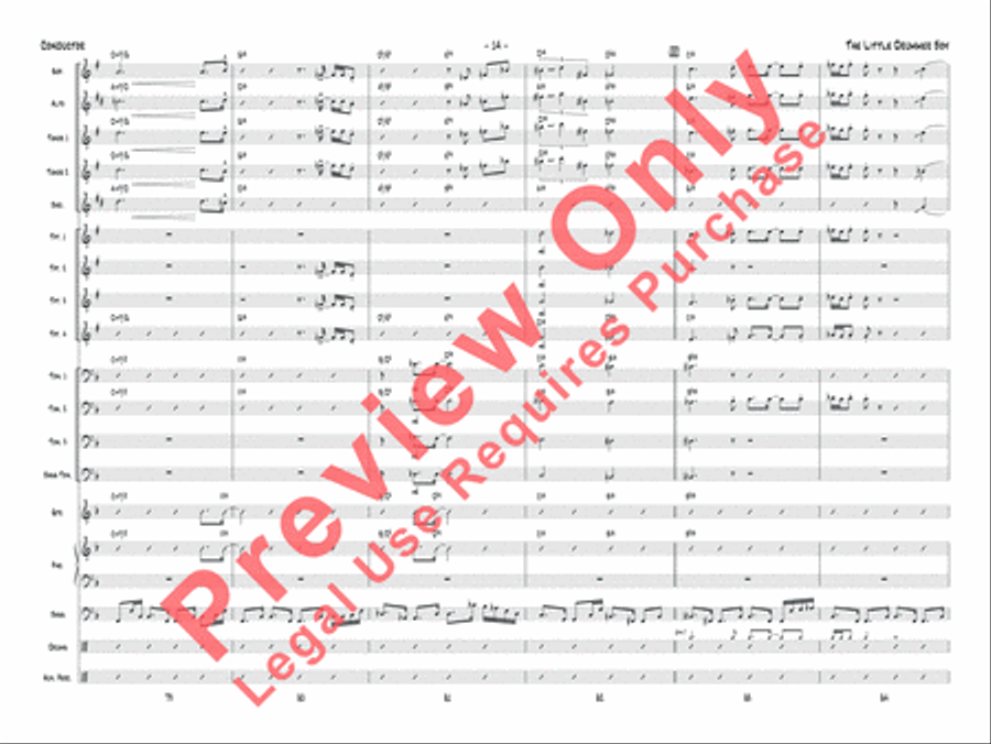 The Little Drummer Boy Jazz Ensemble scores gallery preview page 15