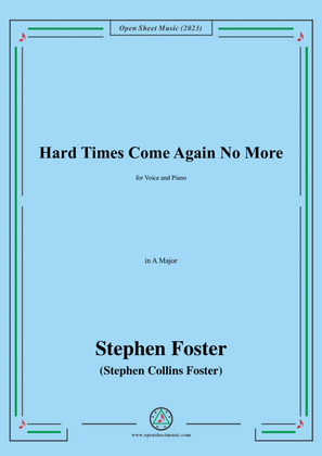 S. Foster-Hard Times Come Again No More,in A Major