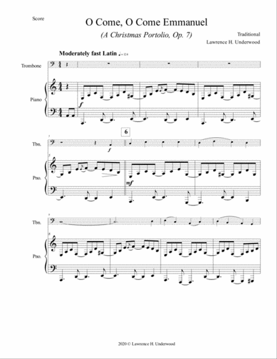 O Come, O Come Emmanuel for Trombone image number null