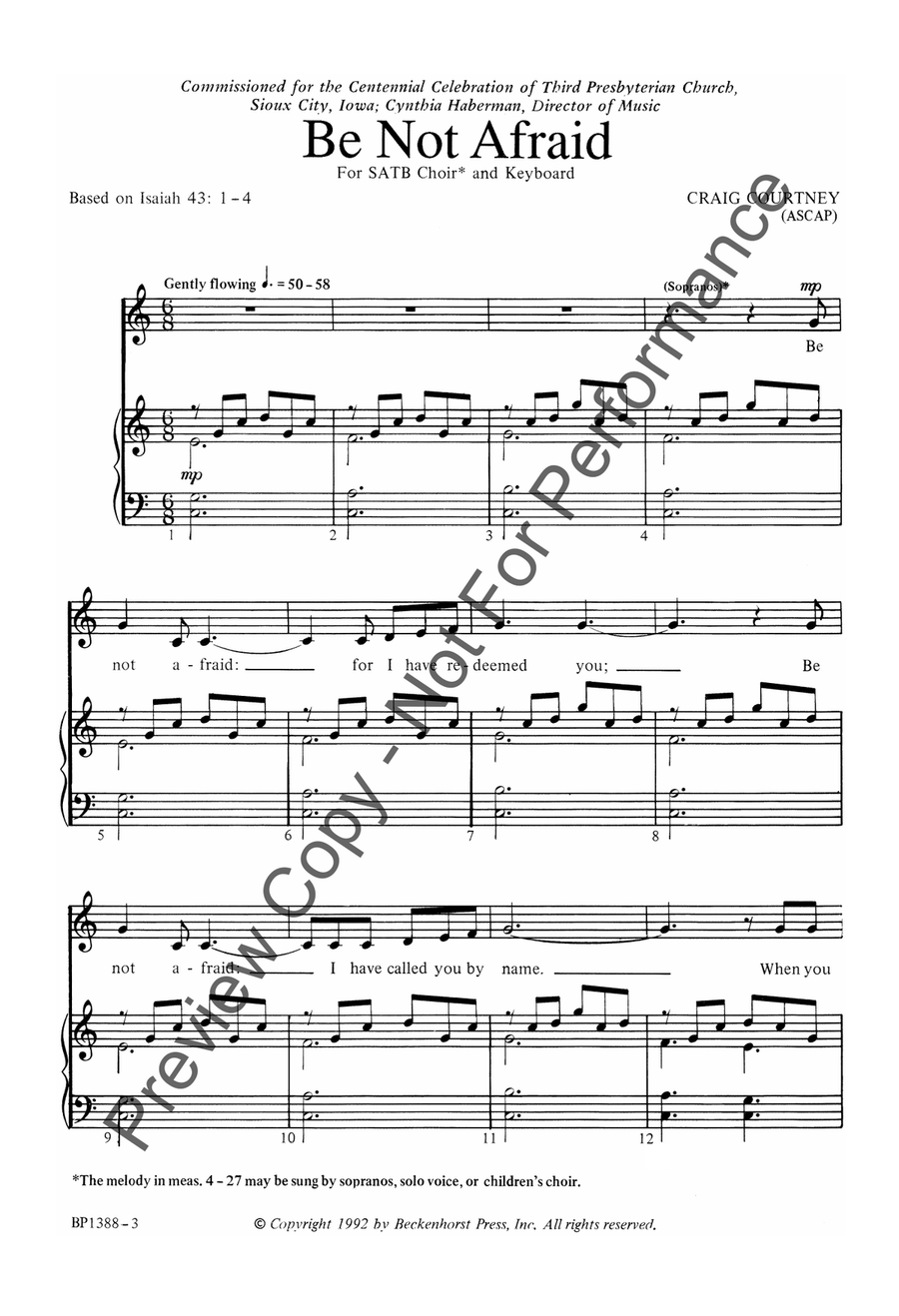 Be Not Afraid 4-Part scores gallery preview page 3