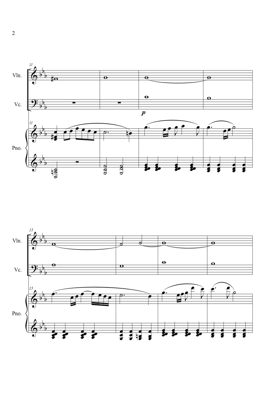 The World Needs Peace The World Needs Peace Piano Trio scores gallery preview page 3