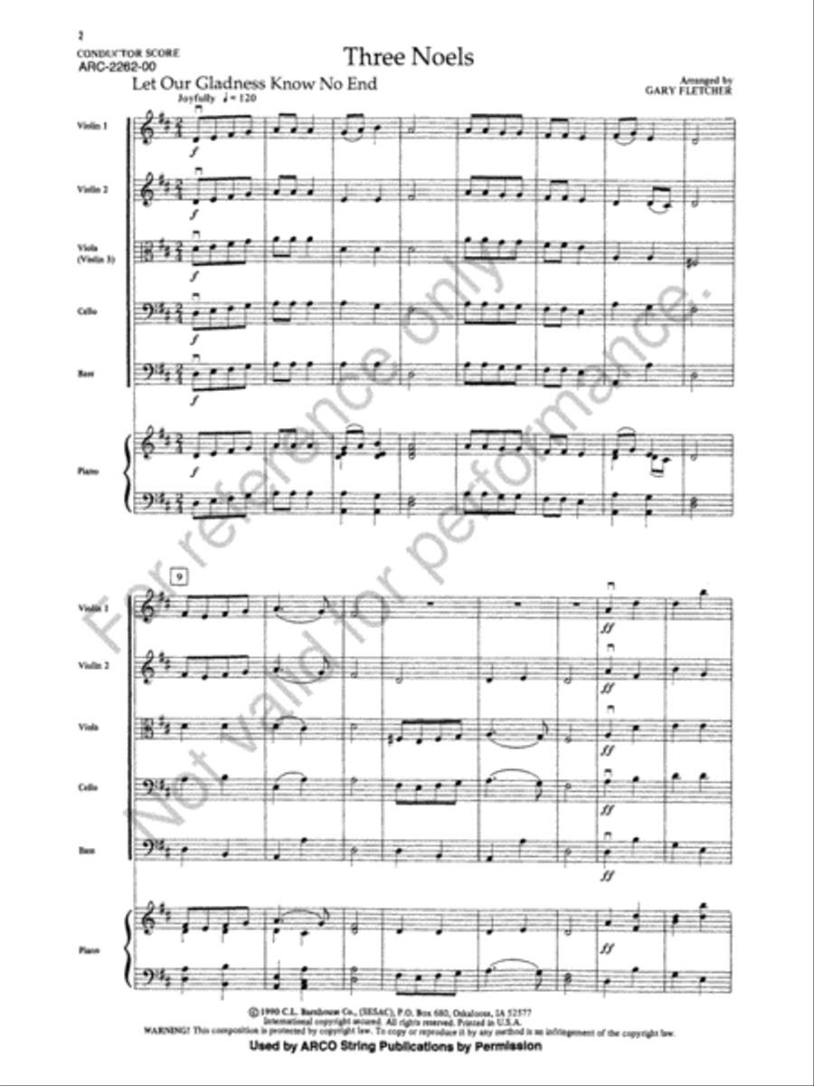 Three Noels String Orchestra scores gallery preview page 3