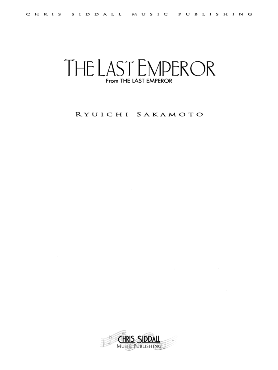 The Last Emperor Theme - Score Only Chamber Orchestra scores gallery preview page 1