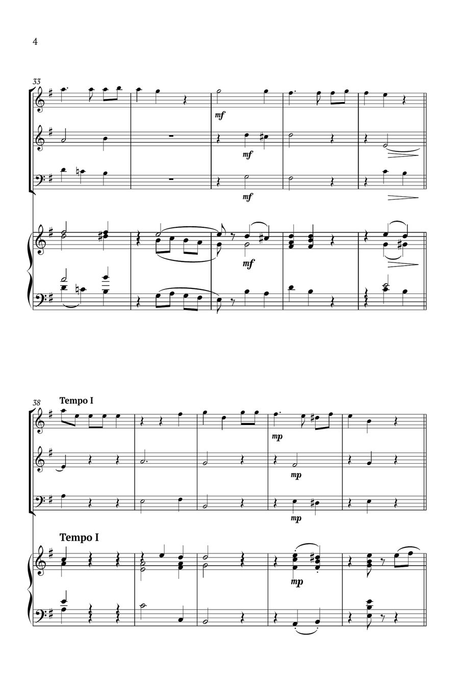 16 song for children No.1 Op.54 Small Ensemble scores gallery preview page 4