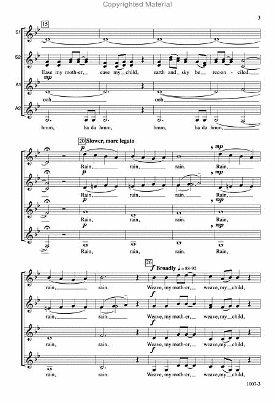 Famine Song - SSAA Octavo SSAA scores gallery preview page 3