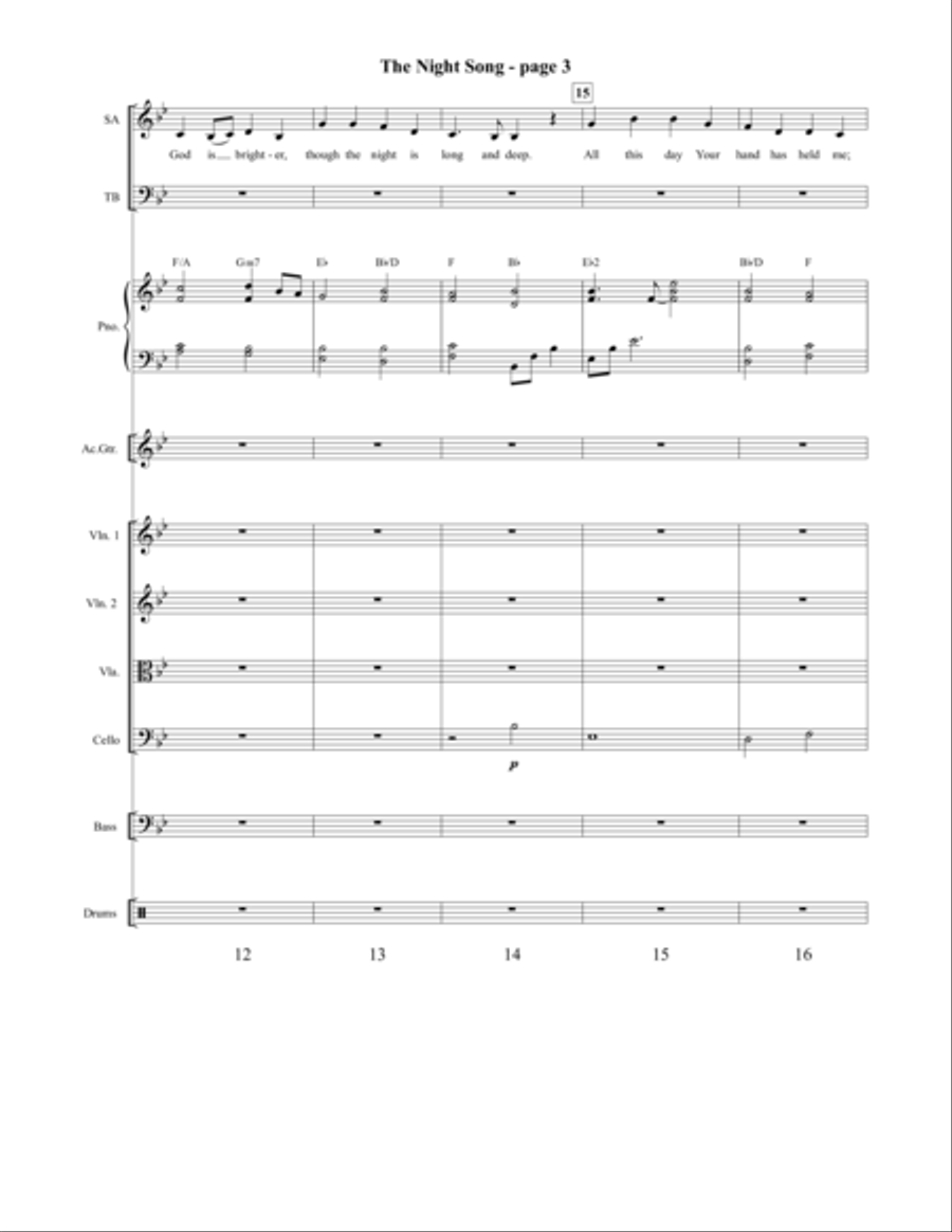 The Night Song 4-Part scores gallery preview page 4