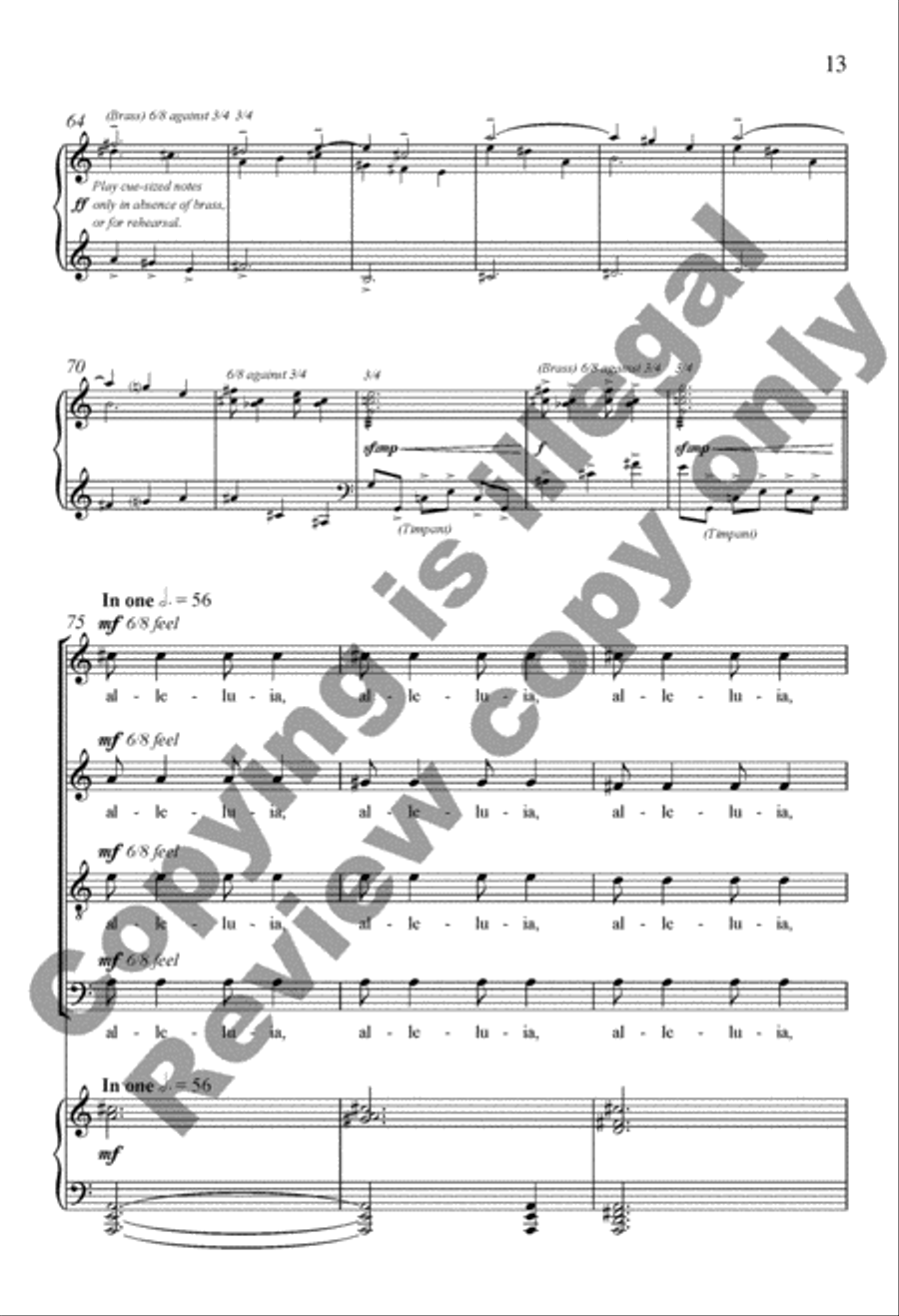 An Alleluia Flourish Divisi scores gallery preview page 13