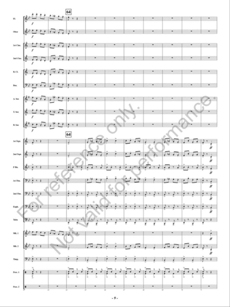 Infernal Galop Concert Band scores gallery preview page 10