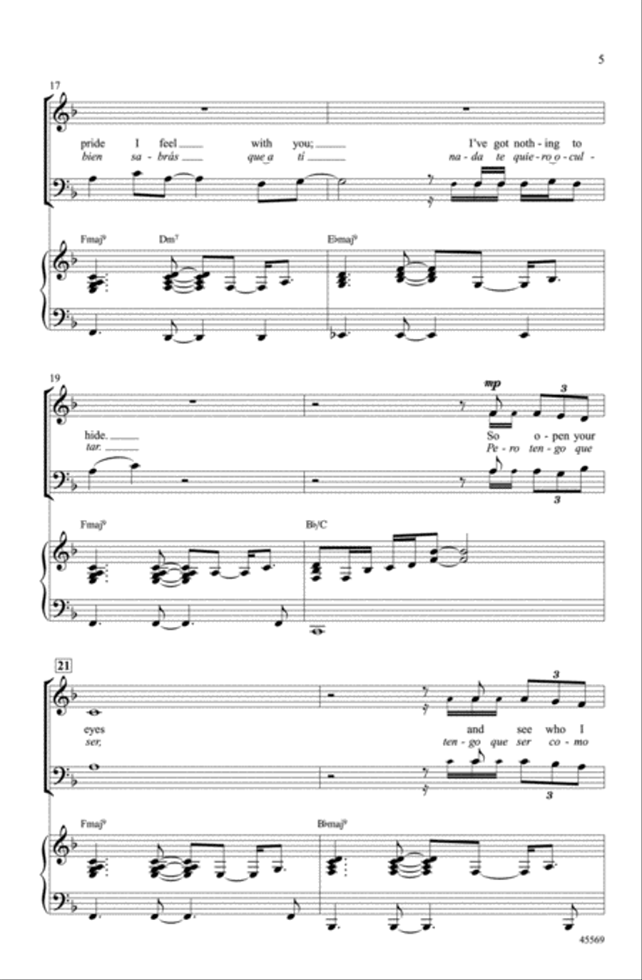 Don't Wanna Lose You Don't Wanna Lose You Choir scores gallery preview page 3