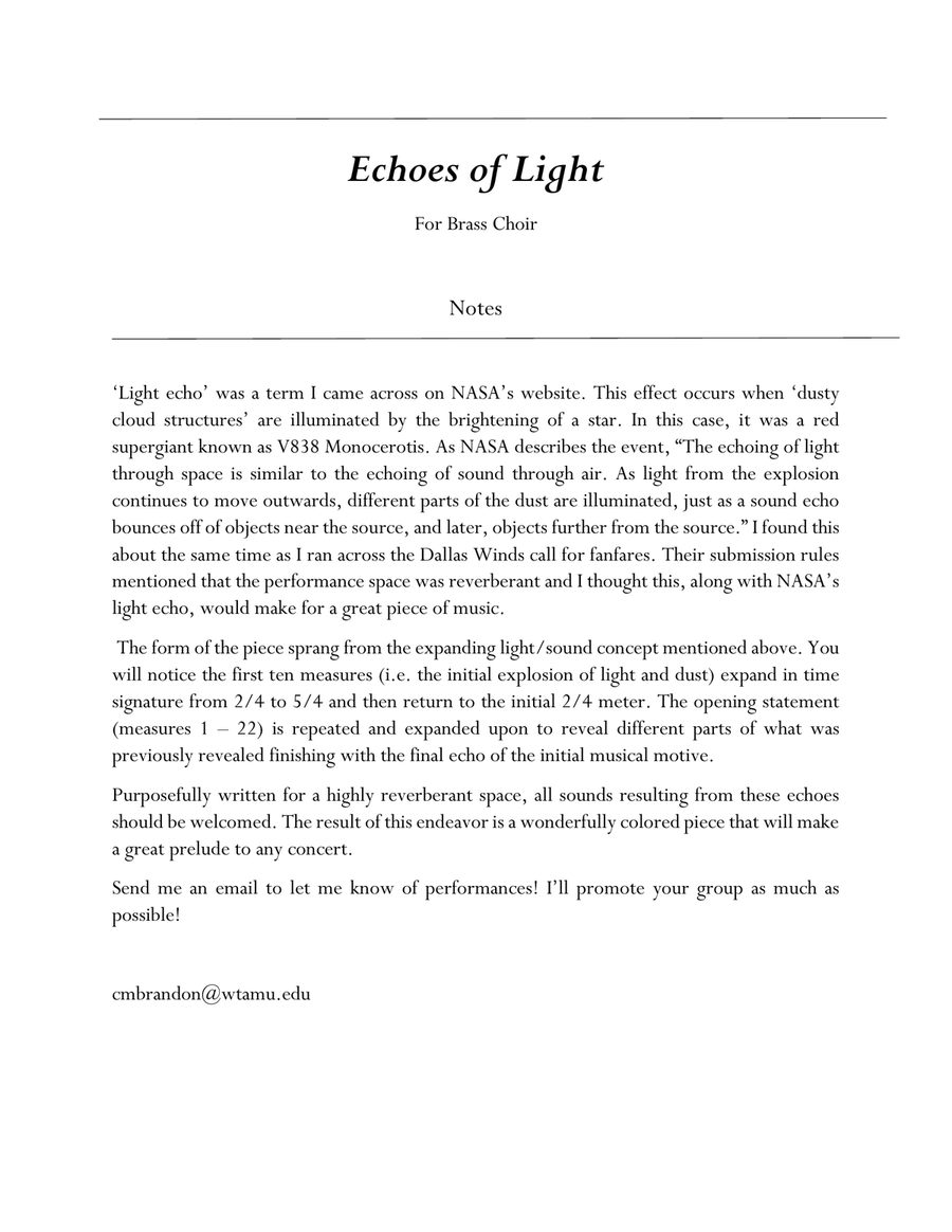 Echoes of Light Brass Ensemble scores gallery preview page 2