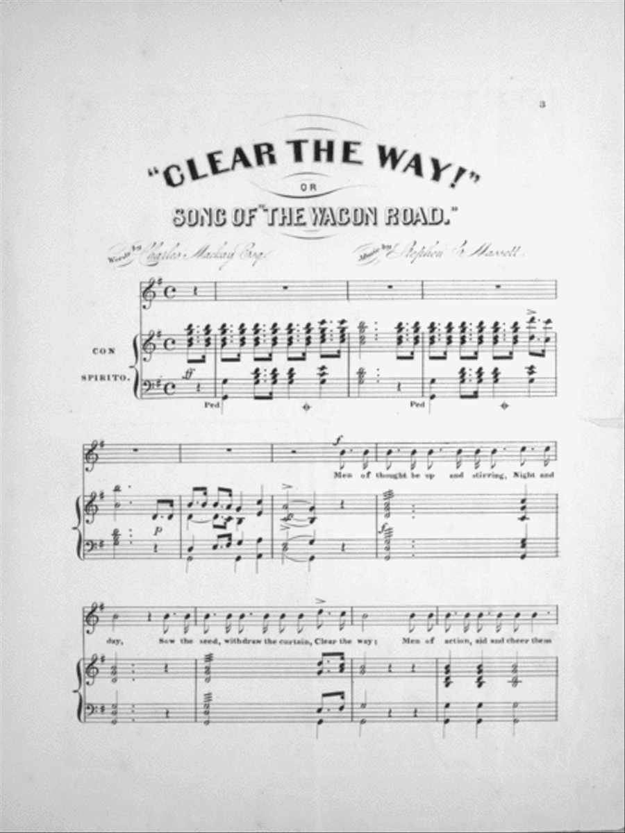 Clear the Way! or, The "Pacific Rail Road Song"