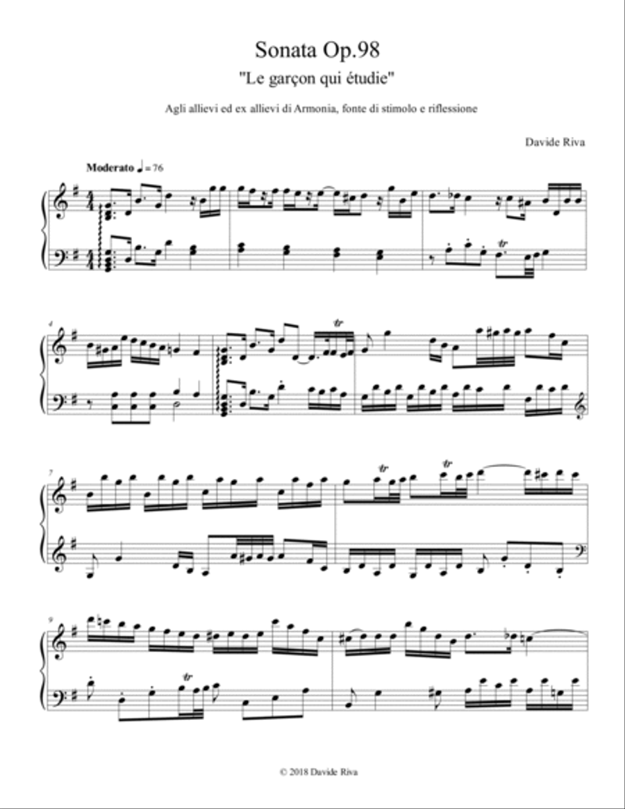 Sonata Op.98 Piano Solo scores gallery preview page 2