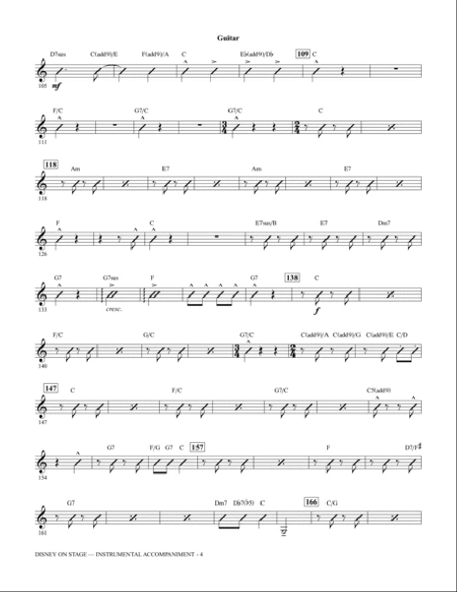 Disney On Stage (Medley) - Guitar Choir scores gallery preview page 3