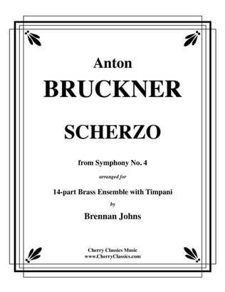 Book cover for Scherzo from Symphony No. 4 for 15-part Brass ensemble & Timpani