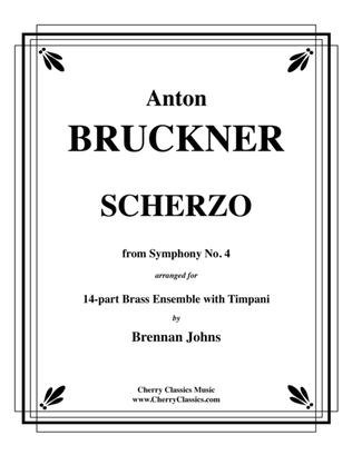 Scherzo from Symphony No. 4 for 15-part Brass ensemble & Timpani