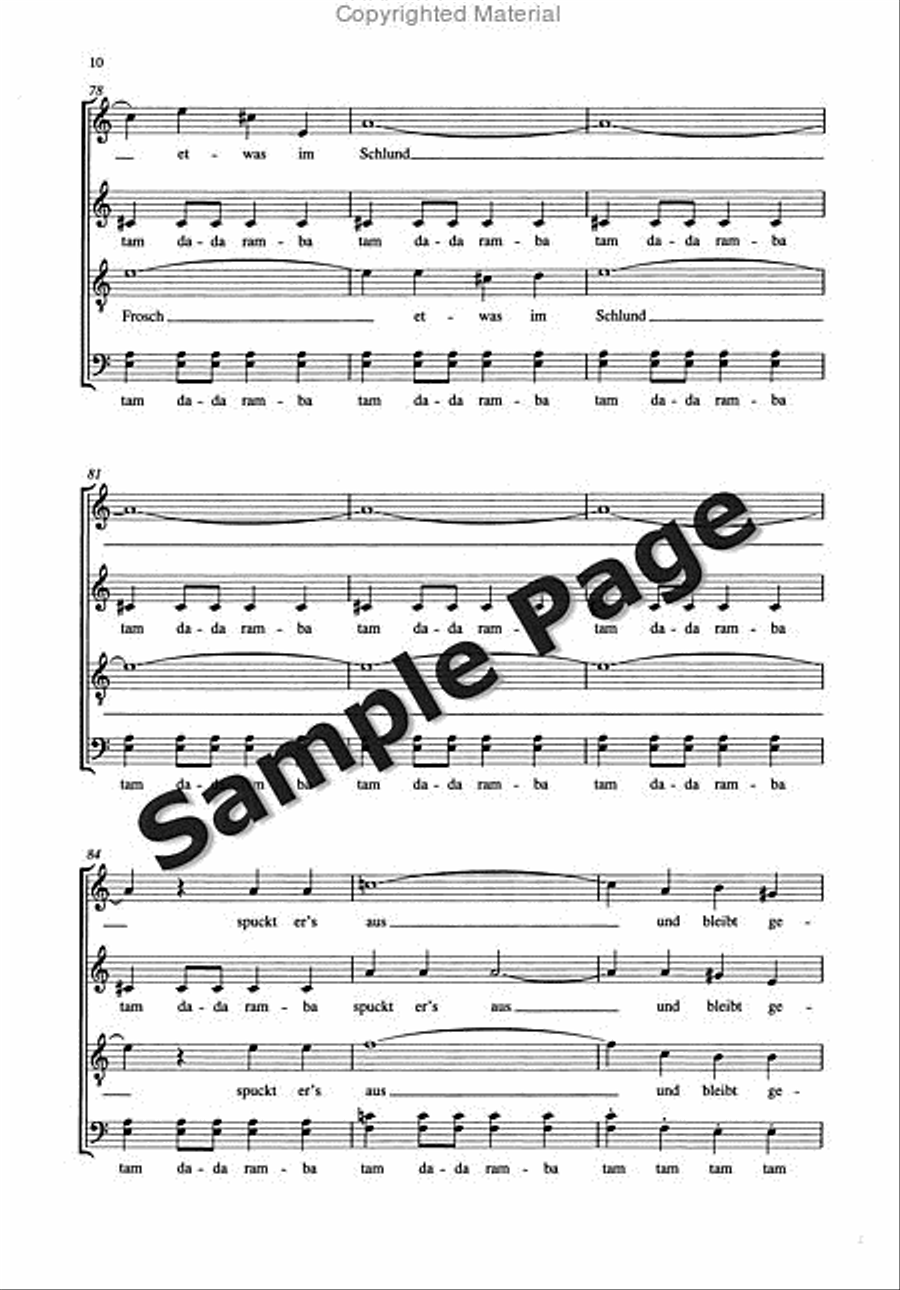 Spucken & Schluckensatb A Cappella 4-Part scores gallery preview page 11