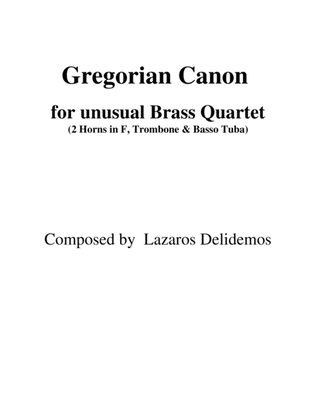 GREGORIAN CANON for unusual brass quartet