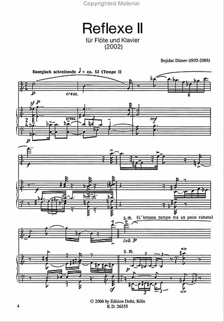 Reflexe II für Flöte und Klavier (2002) Flute Solo scores gallery preview page 2