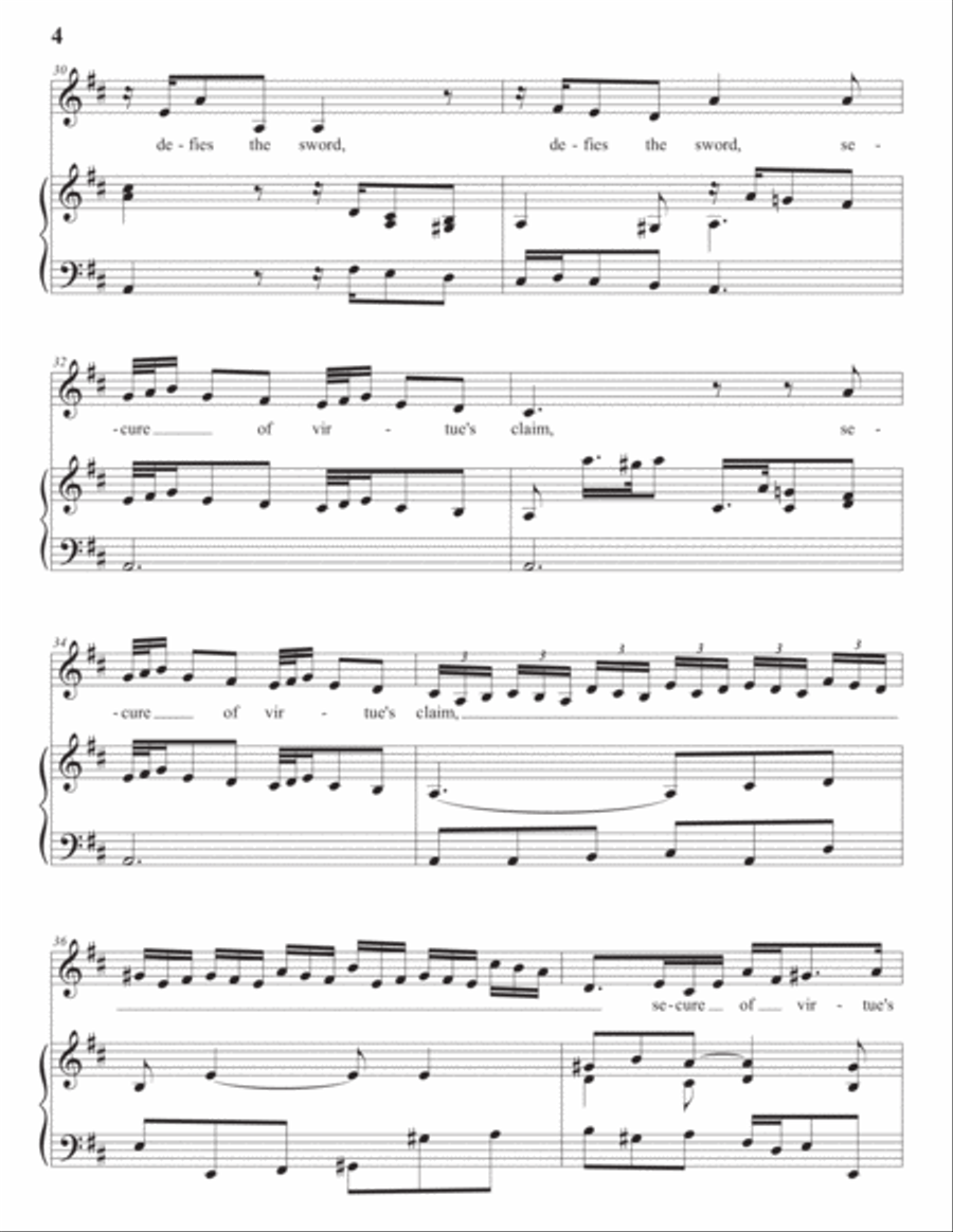 HANDEL: The Raptur'd soul (transposed to D major) Voice scores gallery preview page 5