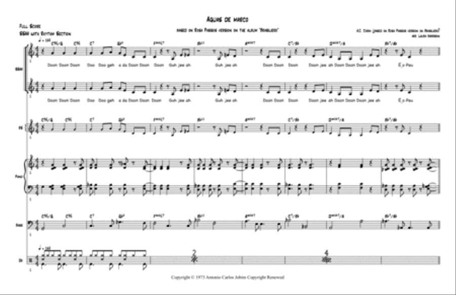 Águas De Março (waters Of March) SSAA scores gallery preview page 2