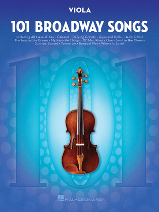 Book cover for 101 Broadway Songs for Viola