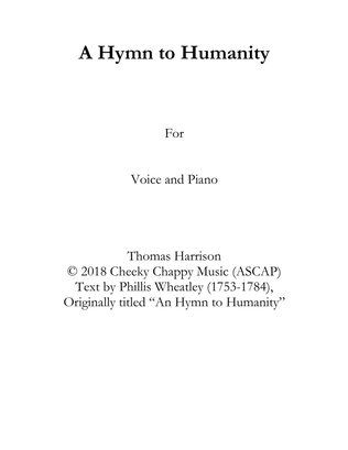 A Hymn to Humanity