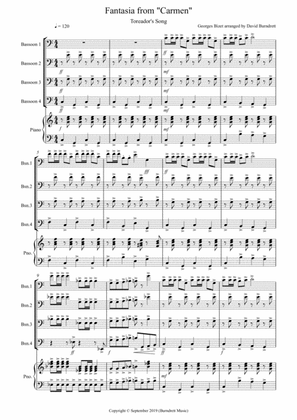 Toreador's Song (Fantasia from Carmen) for Bassoon Quartet
