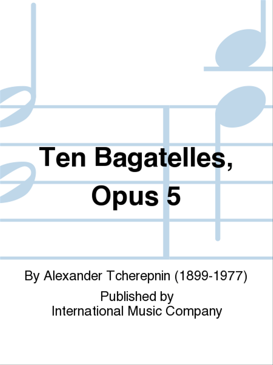 Ten Bagatelles, Opus 5 Piano Solo scores gallery preview page 1
