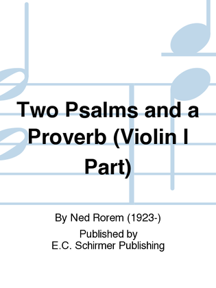 Two Psalms and a Proverb (Violin I Part)