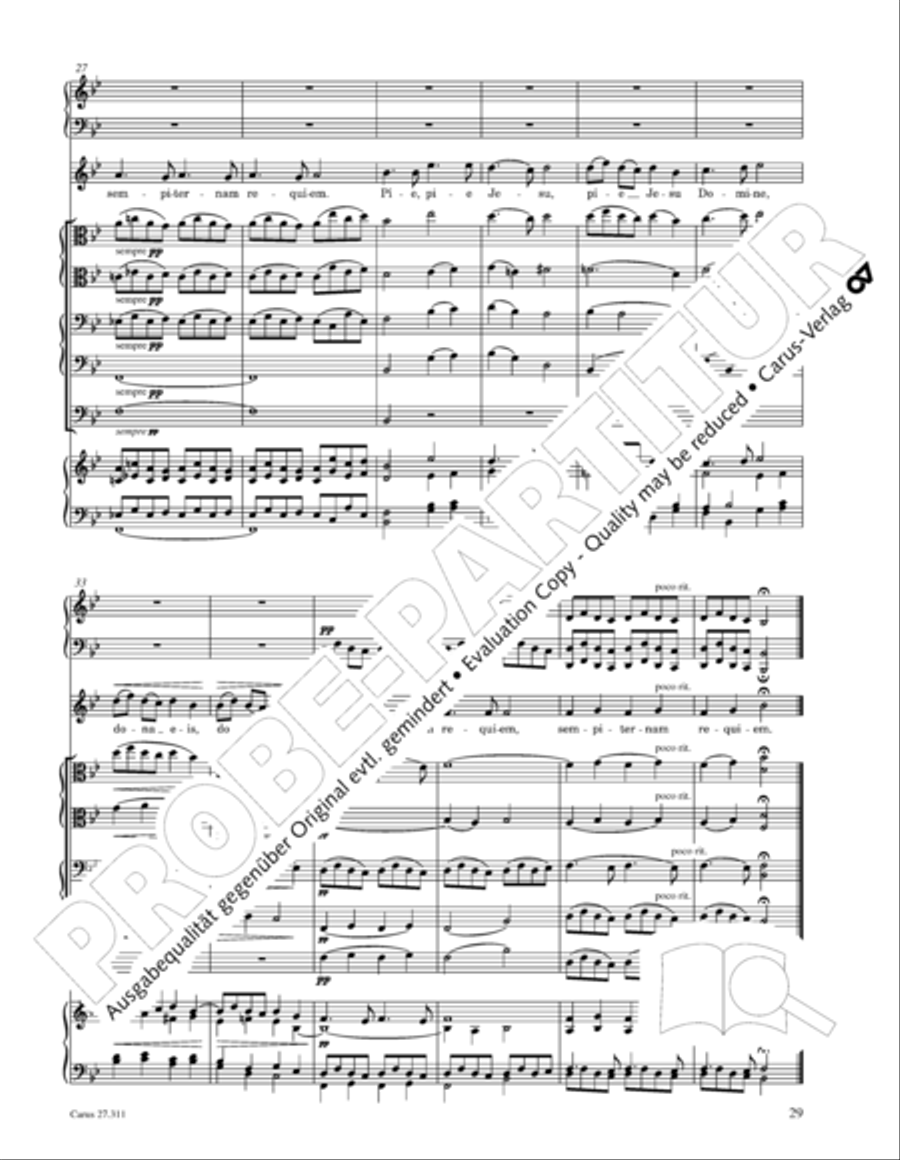Requiem - church version (Requiem. Fassung mit kleinem Orchester) 4-Part scores gallery preview page 45