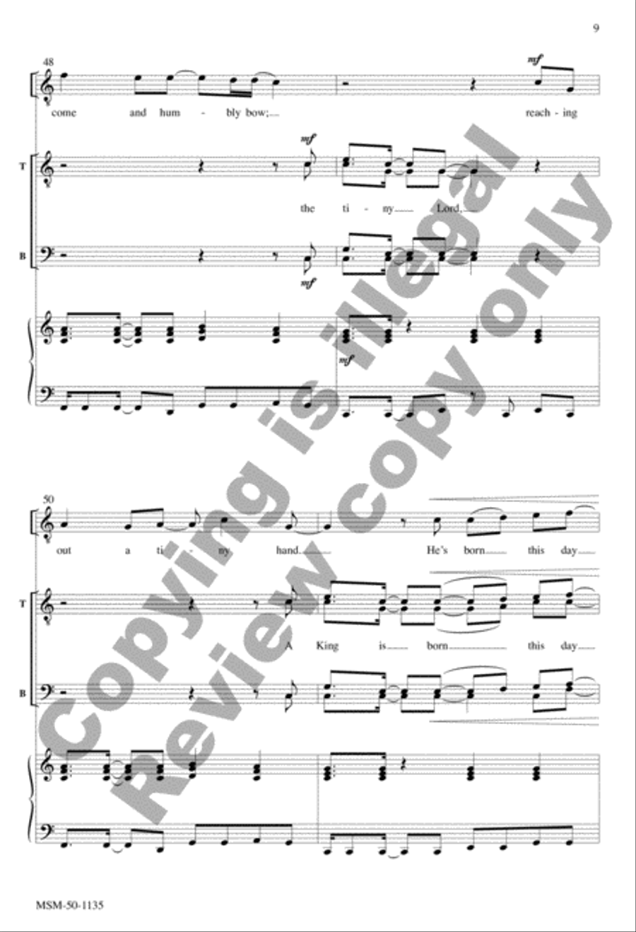 A King Is Born (Choral Score) TTBB scores gallery preview page 9