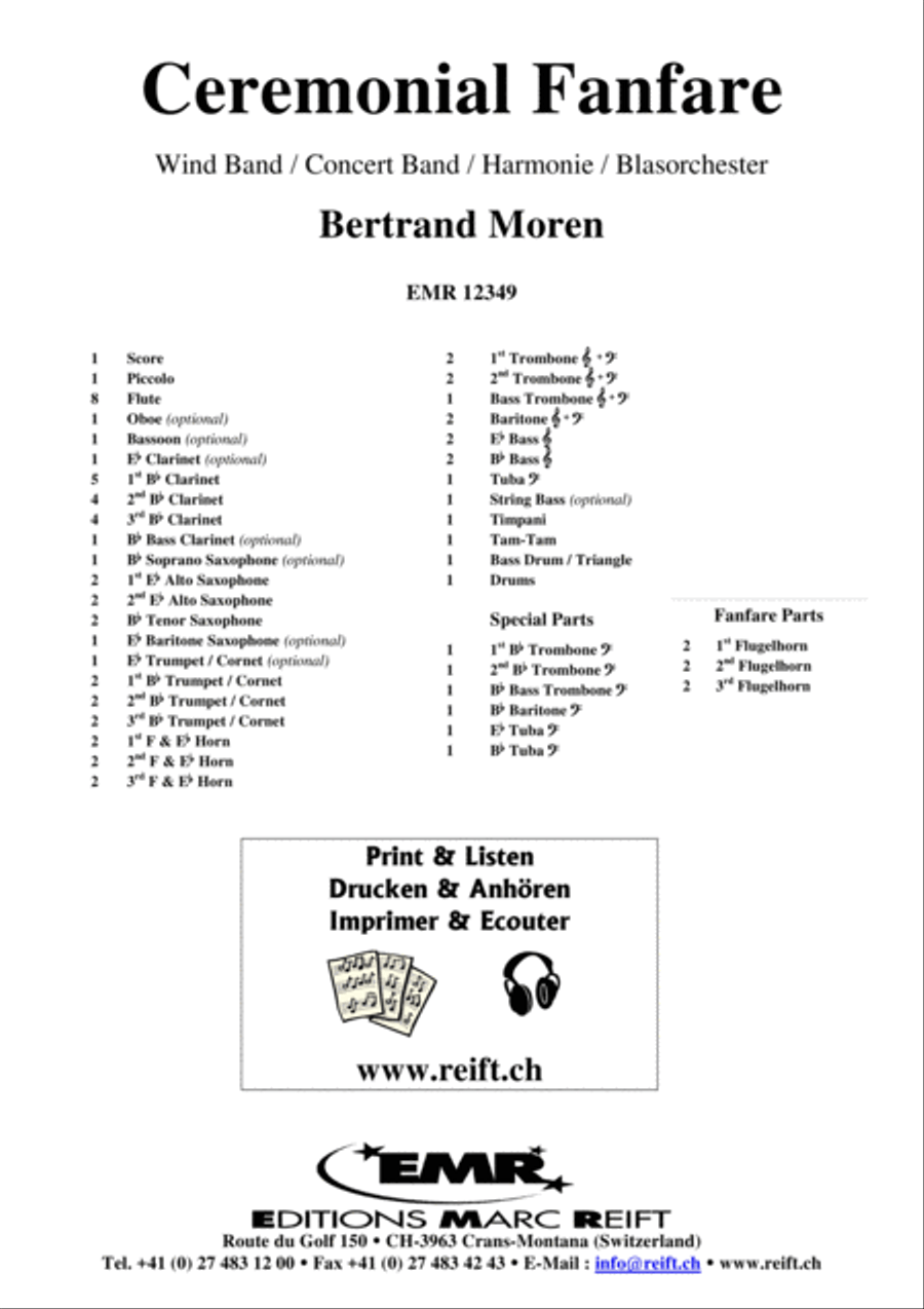 Ceremonial Fanfare Concert Band scores gallery preview page 2