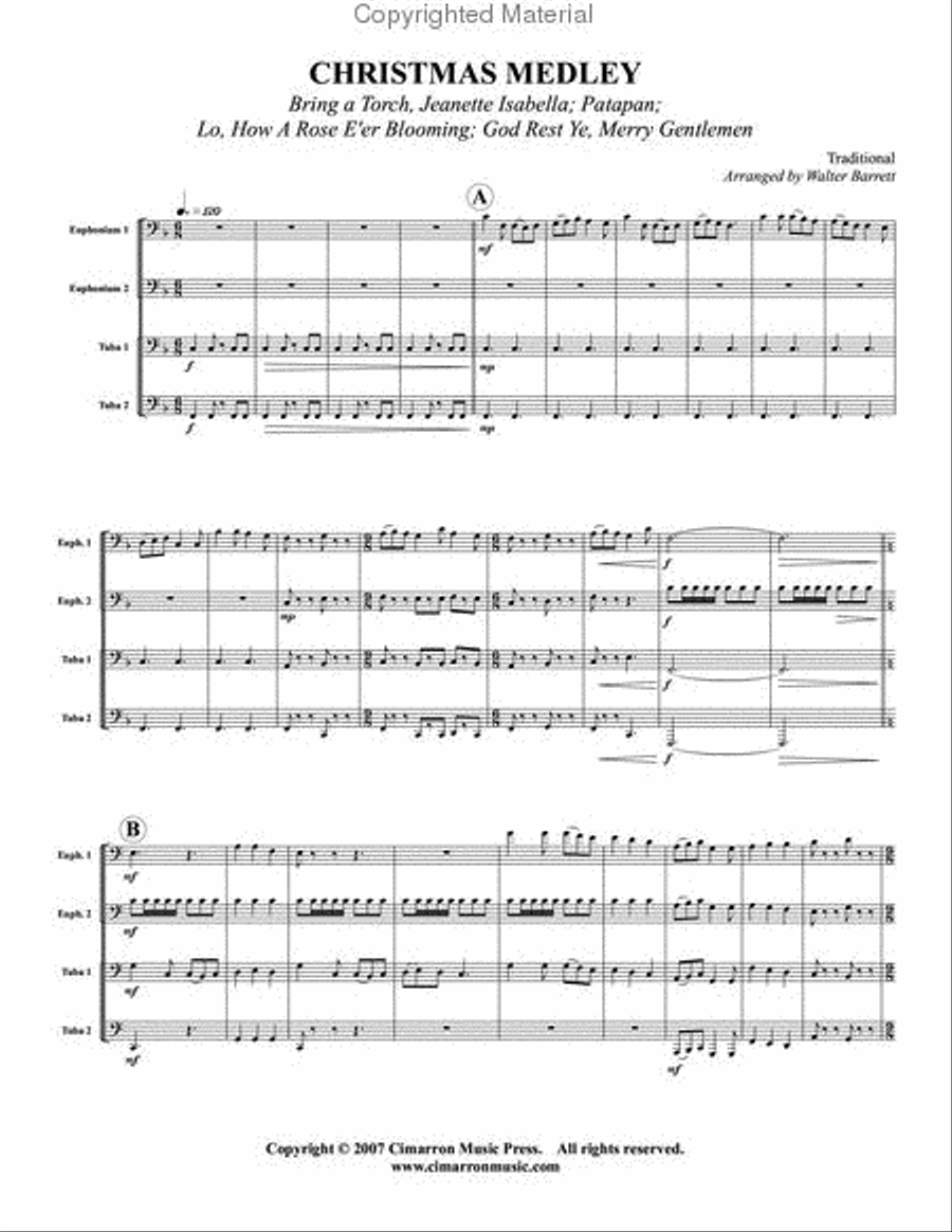 Christmas Medley for Tubas EETT scores gallery preview page 2